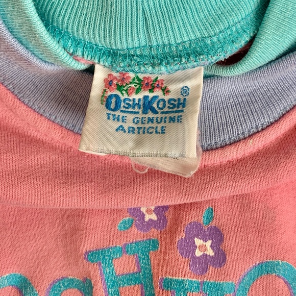 Vintage Oshkosh B’gosh Pink, Lavender, Pastel Colorblock Pullover Sweatshirt 18M - Picture 2 of 12